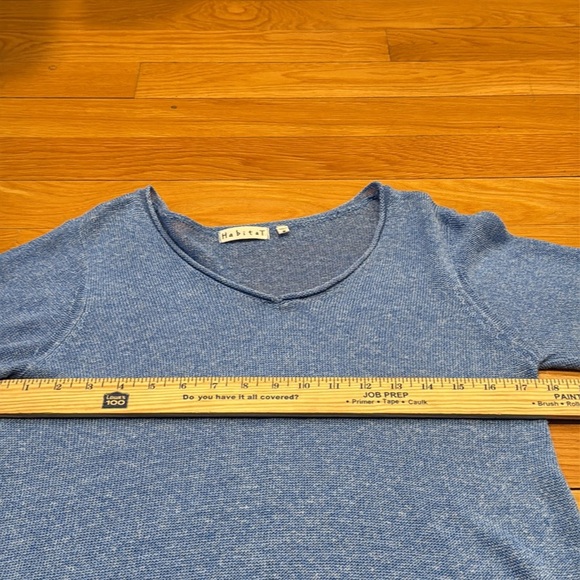 Habitat Women’s 3/4 sleeve lined blend v-neck sweater size medium. - Picture 4 of 7